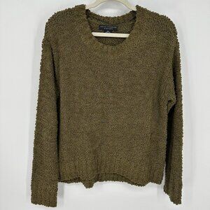 3/$25 Sanctuary Popcorn Knit Sweater S Relaxed Pullover Crew‎ Neck Olive Green
